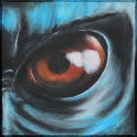 Augenblick eines Gorillas; Acryl auf Leinwand;
30 x 30 cm